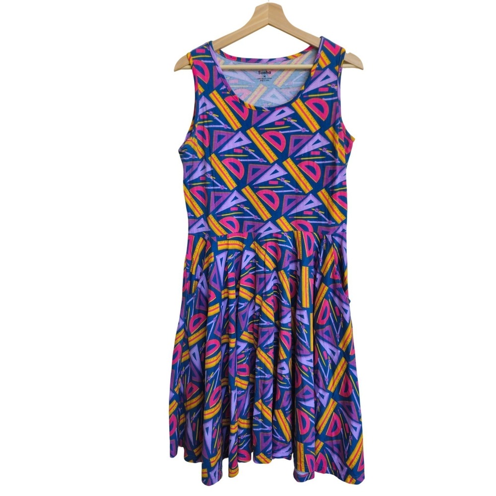 Svaha Math Dress Pockets Org Cotton Sz M Whimsical Academia Kidcore Teacher